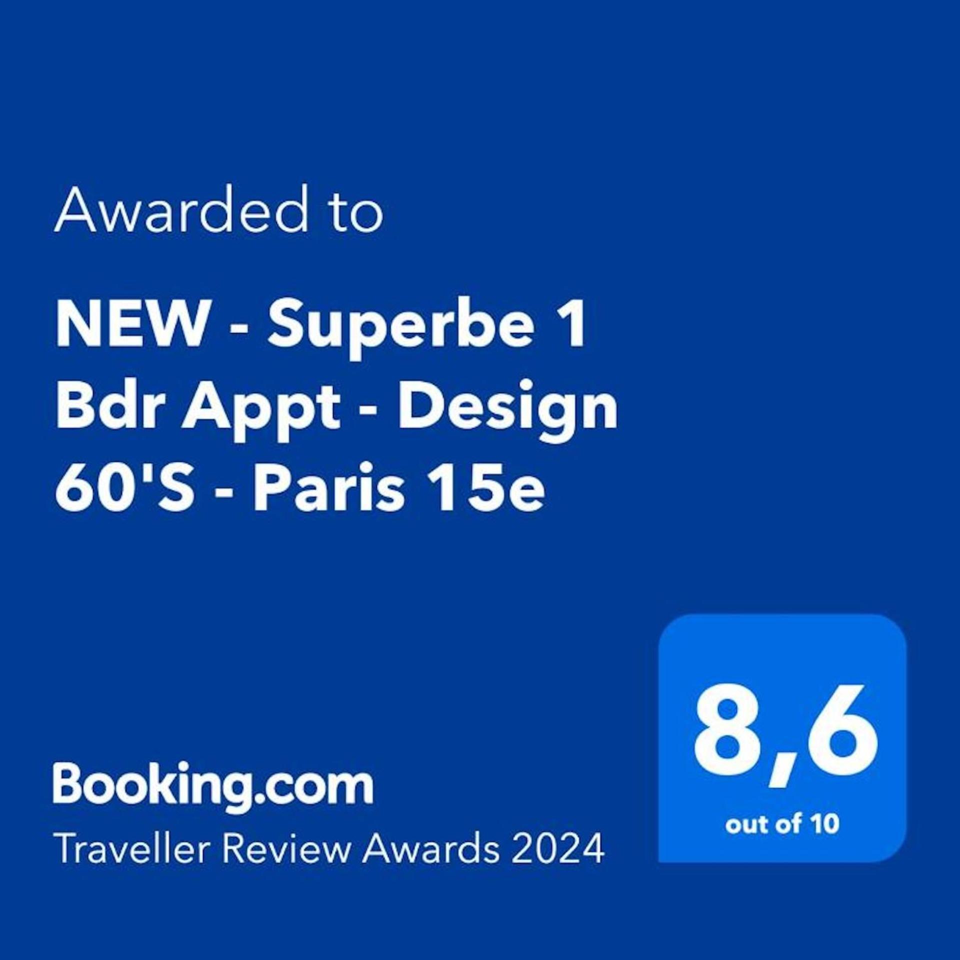 New - Superbe 1 Bdr Appt - Design 60'S - Paris 15E Lägenhet Exteriör bild